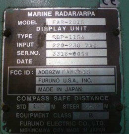Buy Furuno FAR-2815 Used Marine Radar Display Type RDP-115A