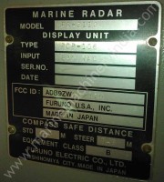 Furuno Radar Display RDP-106 for FR2110 FR2120 FR2130 FR2150 Label