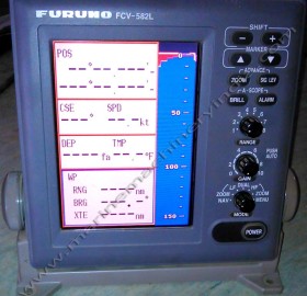 Used Fishfinder Furuno FCV 582L for your ship, boat, vessel